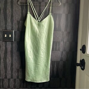 Vintage satin nightie size medium silky soft light green